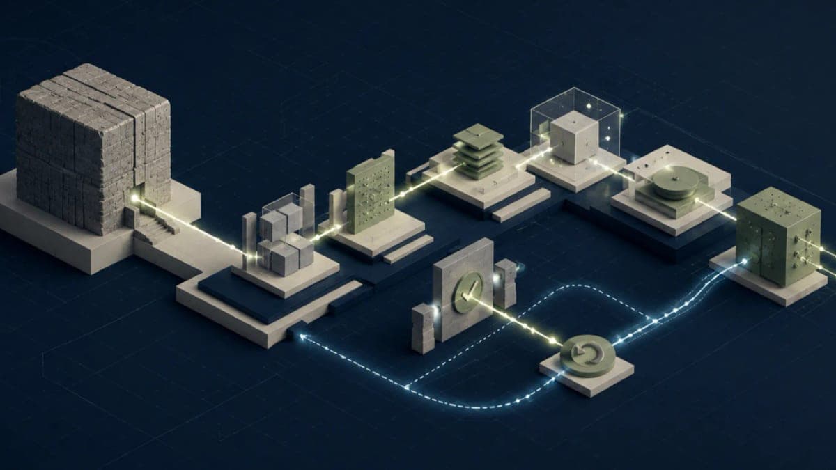 Algoza editorial graphic titled “The Audit Trail an Agentic Workflow Actually Needs”, with a structured agentic systems diagram on a deep navy field with sage accents.