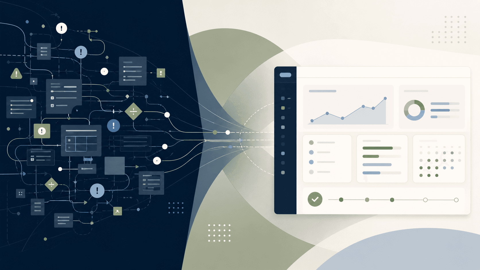 Complex internal process simplified into a clear and usable interface path