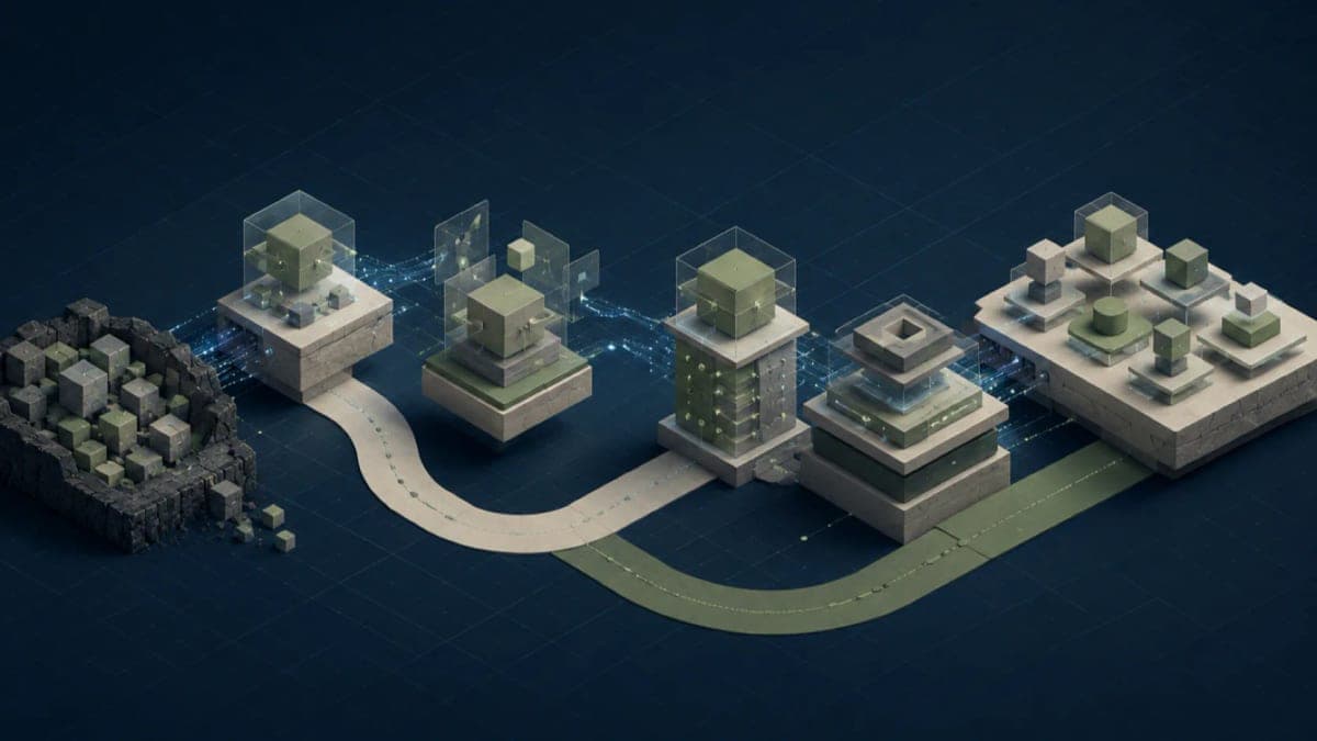 Algoza editorial graphic titled “South Africa's Digital Skills Gap Is a Delivery-System Problem”, with a structured South African talent diagram on a deep navy field with sage accents.