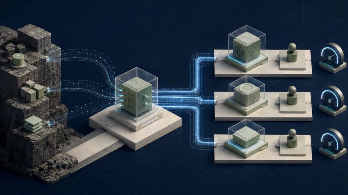 Algoza editorial graphic titled “Operational Data Products Need Owners and Service Levels”, with a structured data products diagram on a deep navy field with sage accents.