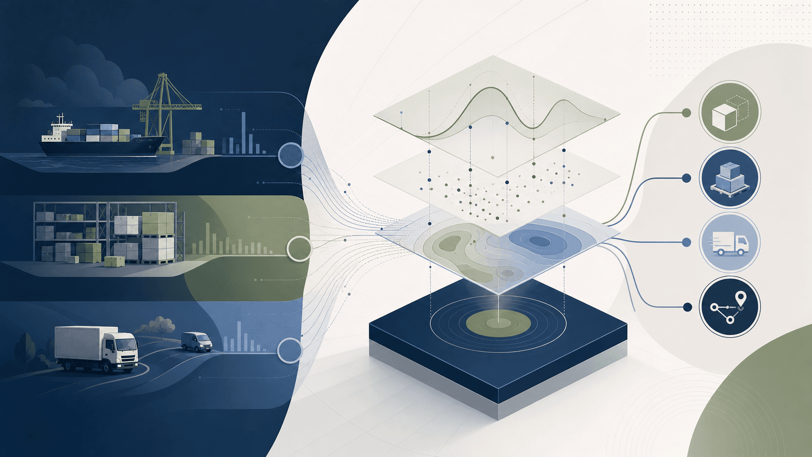 Supply chain data converging into clear operational decisions